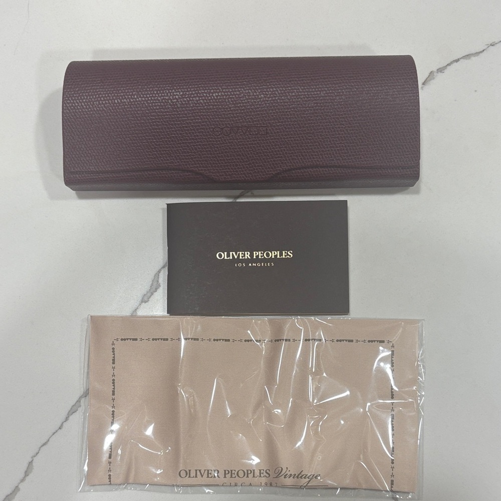 Oliver Peoples Vintage Brown Red Eyewear Case
